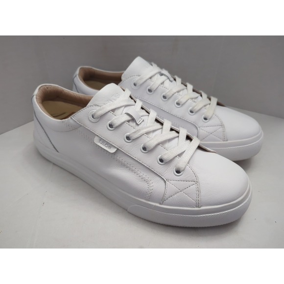 Taos Plim Soul Lux White Leather Lace Up Women's Casual Shoes Size 10 Preppy - Picture 2 of 8